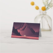 Een afbeelding van de bergzonsondergang plaatskaartje (Achterkant)