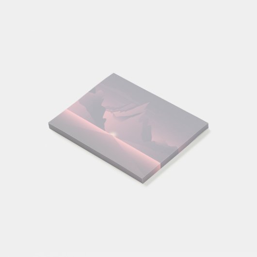 Een afbeelding van de bergzonsondergang post-it® notes (Schuin)