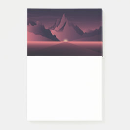 Een afbeelding van de bergzonsondergang post-it® notes