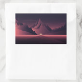 Een afbeelding van de bergzonsondergang rechthoekige sticker (Tas)