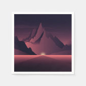 Een afbeelding van de bergzonsondergang servet (Voorkant)