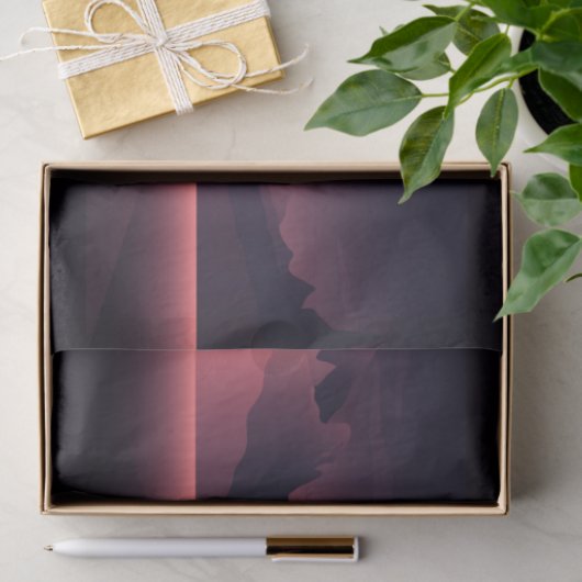 Een afbeelding van de bergzonsondergang tissuepapier (Geschenk)