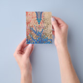 Een afbeelding van een blauw en beige sjaal flyer (Hand)