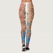 Een afbeelding van een blauw en beige sjaal leggings (Achterkant)