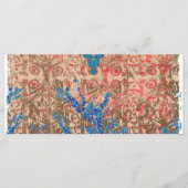 een afbeelding van een blauwe en beige sjaal menu (Voorkant)