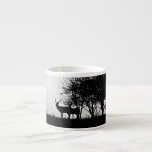 Een afbeelding van een hert in de ochtend mist espresso kop (Voorkant)