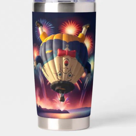 Een afbeelding van een Humpty Dumpty Hete Luchtbal Geïsoleerde Drinkbeker