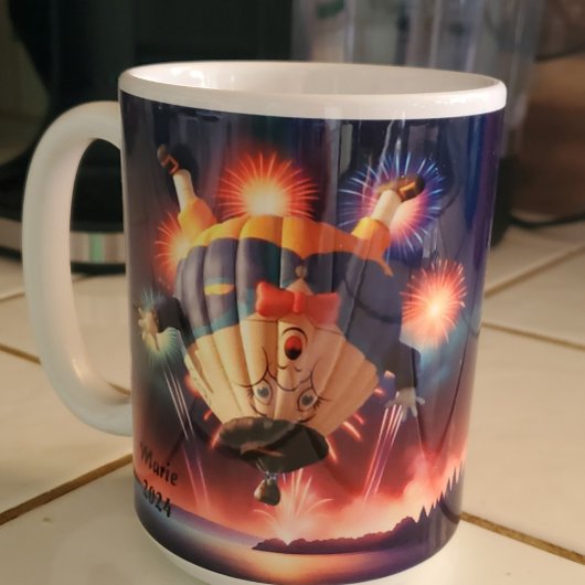 Een afbeelding van een Humpty Dumpty Hete Luchtbal Geïsoleerde Drinkbeker