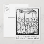Een afbeelding van een joodse bruiloft briefkaart (Voorkant / Achterkant)