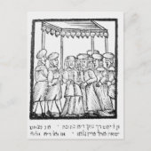 Een afbeelding van een joodse bruiloft briefkaart (Voorkant)