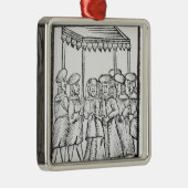 Een afbeelding van een joodse bruiloft metalen ornament (Rechts)