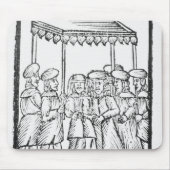 Een afbeelding van een joodse bruiloft muismat (Voorkant)