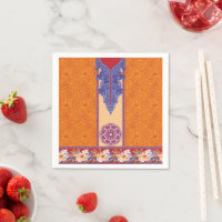 Een afbeelding van een oranje en blauw patroon