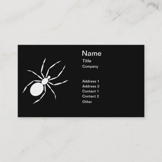 Een afbeelding van een spin visitekaartje (Voorkant)