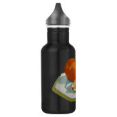 Een afbeelding van plakjes sappige sinaasappels waterfles  (Links)