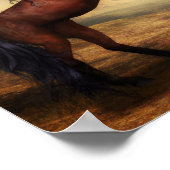 Een afbeelding waarin twee paarden worden afgebeel poster (Hoek)