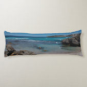 Een afgelegen strand op je bed lichaamskussen (Achterkant)