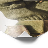 Een Afghaanse soldaat scant de horizon af Foto Afdruk (Hoek)