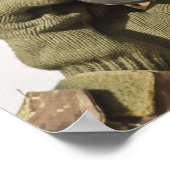 Een Afghaanse soldaat scant de horizon af Poster (Hoek)