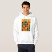 Eén Afrika – Adinkra – Ghana - Hoodie (Voorkant volledig)