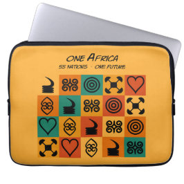 Eén Afrika – Adinkra – Ghana - Laptop Sleeve
