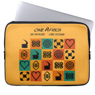 Eén Afrika – Adinkra – Ghana - Laptop Sleeve