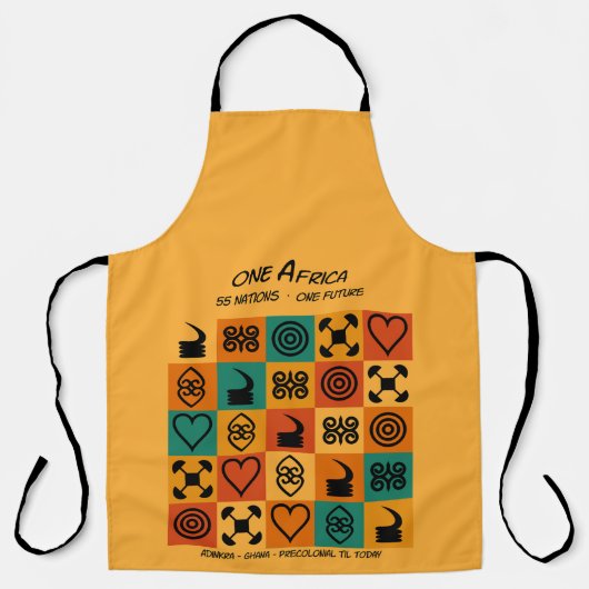 Eén Afrika – Adinkra – Ghana - Schort (Voorkant)