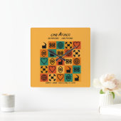 Eén Afrika – Adinkra – Ghana - Vierkante Klok (Huis)