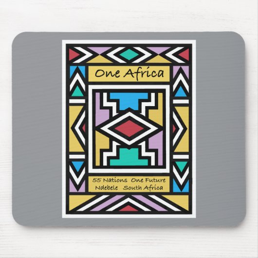 Eén Afrika – Ndebele – Zuid-Afrika & Zimbabwe - Muismat (Voorkant)