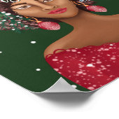 Een Afrikaans Amerikaan die alleen maar van Kerstm Poster (Hoek)