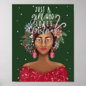 Een Afrikaans Amerikaan die alleen maar van Kerstm Poster (Voorkant)