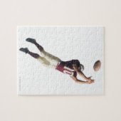 een afrikaans - amerikaanse speler op het gebied v legpuzzel (Horizontaal)