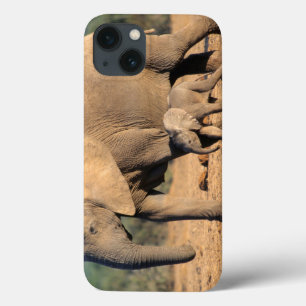 Een Afrikaanse olifant moeder en kalf op de been Case-Mate iPhone Case