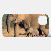 Een Afrikaanse olifant moeder en kalf op de been Case-Mate iPhone Case (Achterkant (horizontaal))