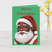 Een Afro-Amerikaanse Sinterklaas Blank Kerstmis Kaart (Gele Bloem)