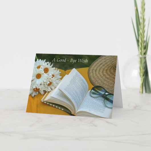 Een afscheidswens Gevouwen Wenskaart Kaart (Voorkant)