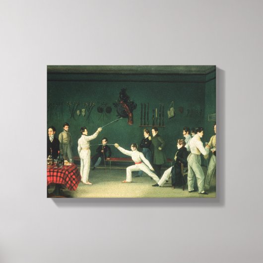 Een afschermingsscène, 1827 canvas afdruk (Voorkant)