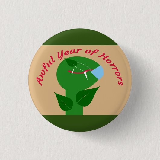 Een afschuwelijk jaar van verschrikkingen ronde button 3,2 cm (Voorkant)