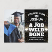 Een Afstuderen met touwstang en reservelassen Aankondigingskaart (Voorkant)