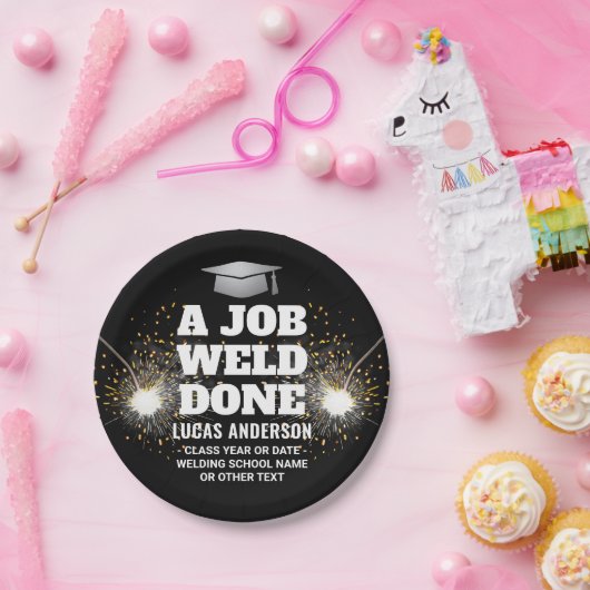 Een Afstuderen met touwstang en reservelassen Papieren Bordje (Feest)