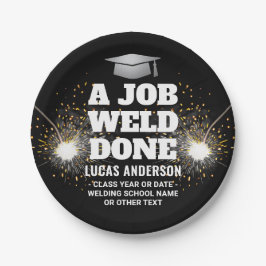 Een Afstuderen met touwstang en reservelassen Papieren Bordje