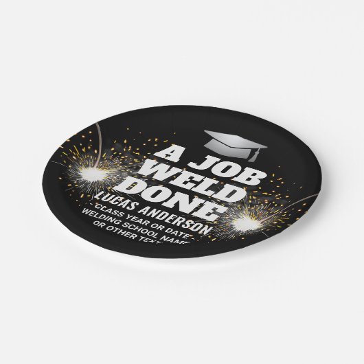 Een Afstuderen met touwstang en reservelassen Papieren Bordje