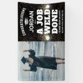 Een Afstuderen met touwstang en reservelassen Spandoek (Verticaal)