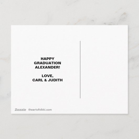 Een Afstuderen waarom honden van het internet houd Aankondigingskaart (Achterkant)