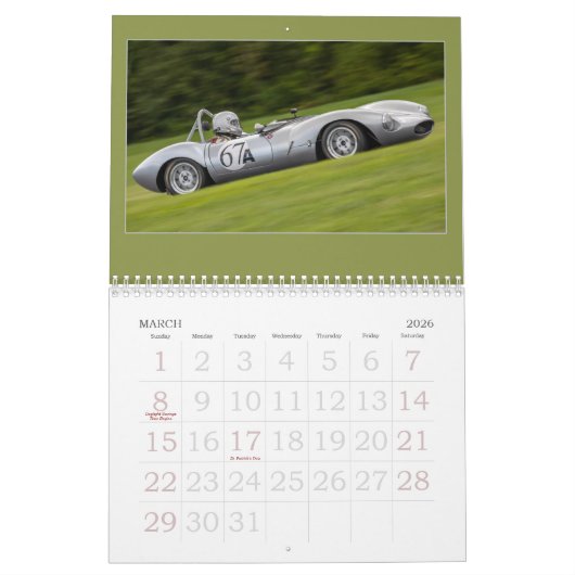 Een  agenda kalender (Mar 2026)