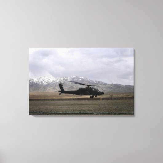 Een AH-64A Apache die opstart Canvas Afdruk (Voorkant)