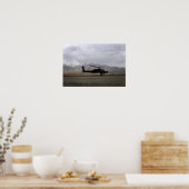 Een AH-64A Apache die opstart Poster (Keuken)