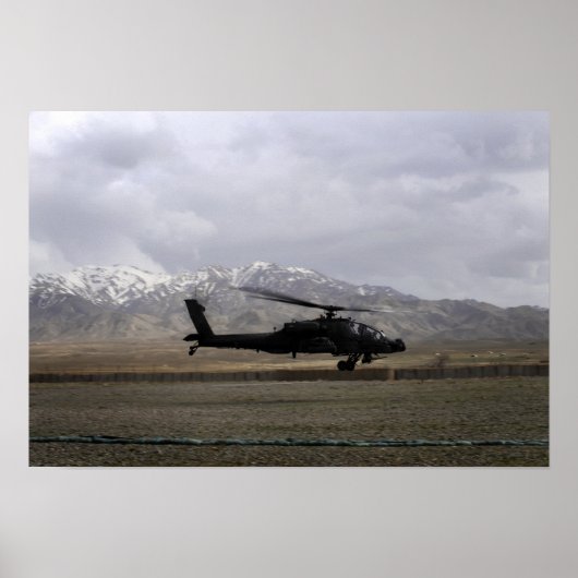 Een AH-64A Apache die opstart Poster (Voorkant)