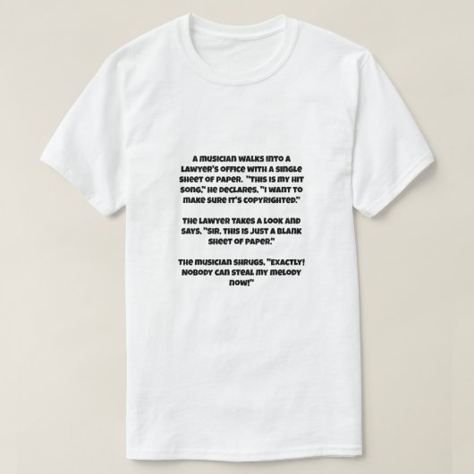 Een AI-grap over auteursrecht T-shirt (Design voorkant)