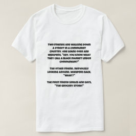 Een AI grap over communisme zwarte markt T-shirt